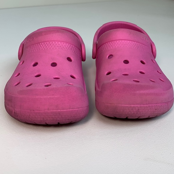 Crocs Youth Bubblegum Pink Original Size 11 - Picture 5 of 9